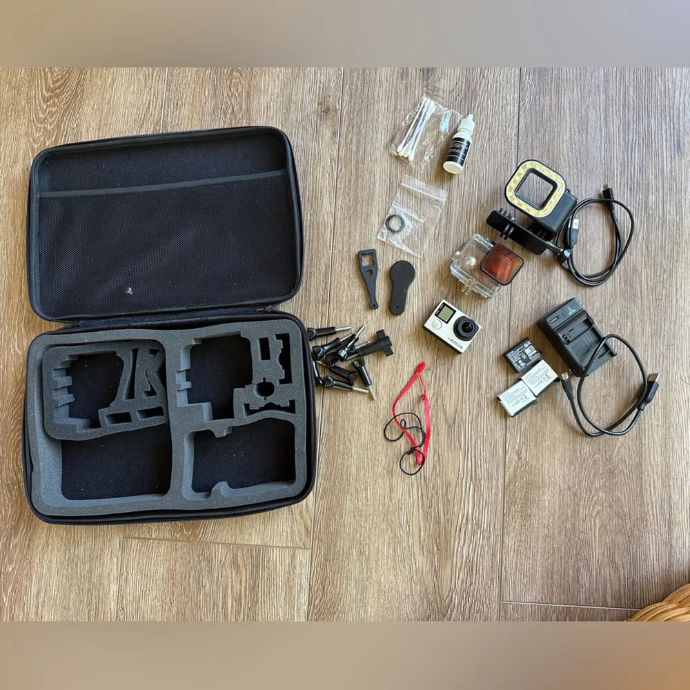 GoPro Hero 4 with housing and light for diving